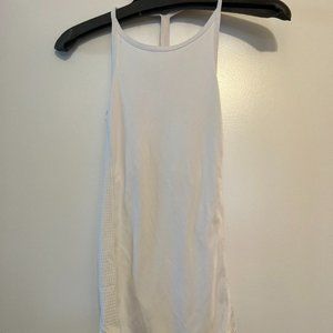 Sheer white, quick-dry workout top - S
